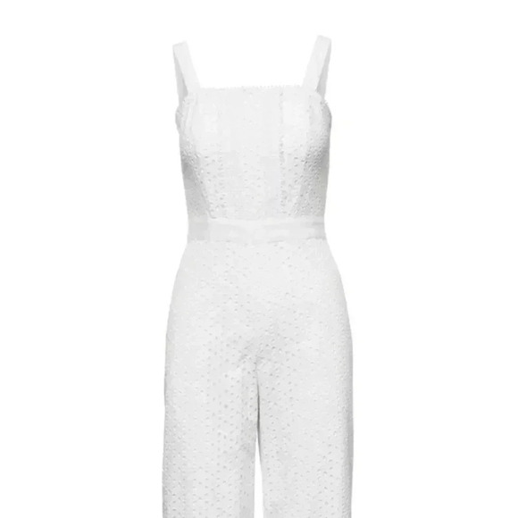 Banana Republic white eyelet jumpsuit sz 14 - Picture 6 of 6